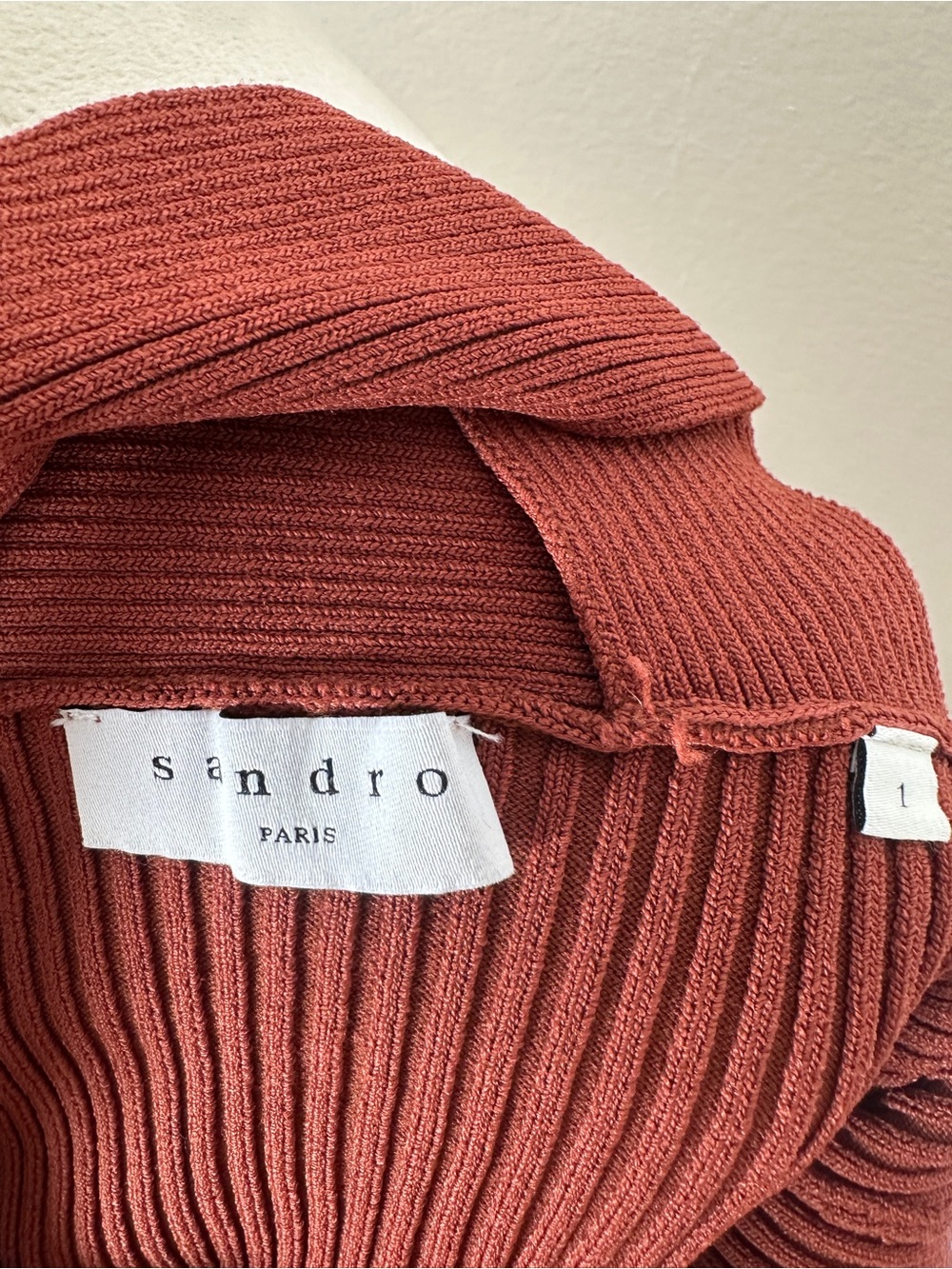 Sandro Paris Rib Knit Halter Top | Size 1 - Picture 6 of 6